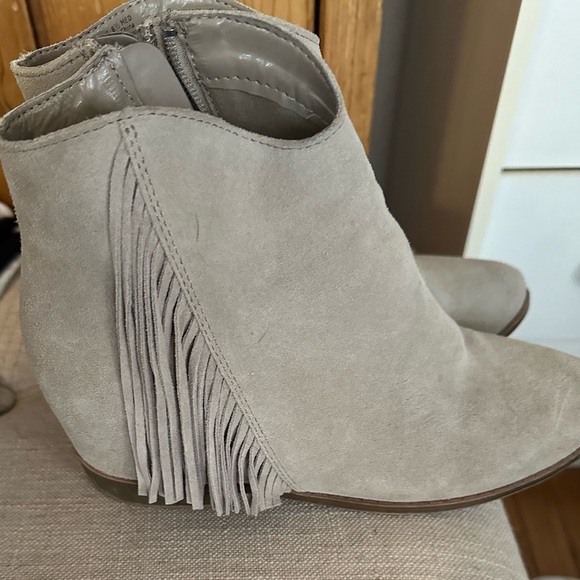 Mudd Wedge Ankle Boot with Fringe Detail - Picture 3 of 8